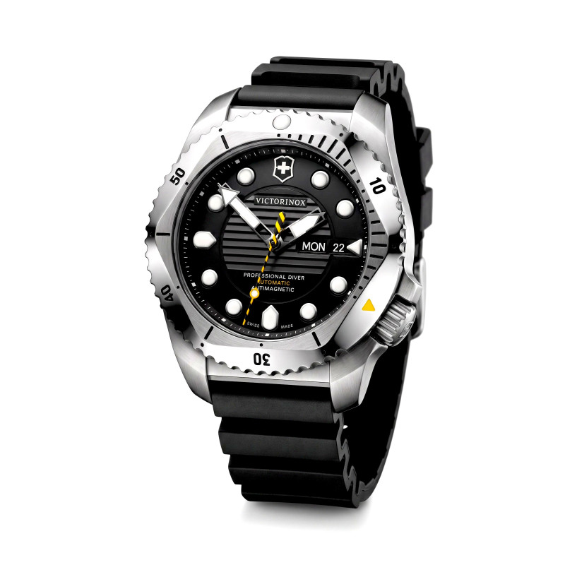 Męski szwajcarski zegarek nurkowy Victorinox Dive Pro Automatic 241994 z czarną tarczą