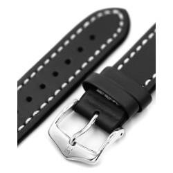 Klamra ze stali nierdzewnej w stylu Hirsch Classic w pasku skórzanym 01475050-2-22