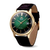 Zegarek męski automatyczny Orient Bambino TAC08002F0 z zieloną tarczą i złotą kopertą
