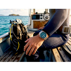 Seiko SRPD61K1 na nadgarstku mężczyzny na pokładzie łodzi