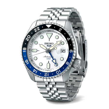 Zegarek Seiko 5 Sports Automatic GMT 42mm SSK033K1 Batman bransoleta Jubilee