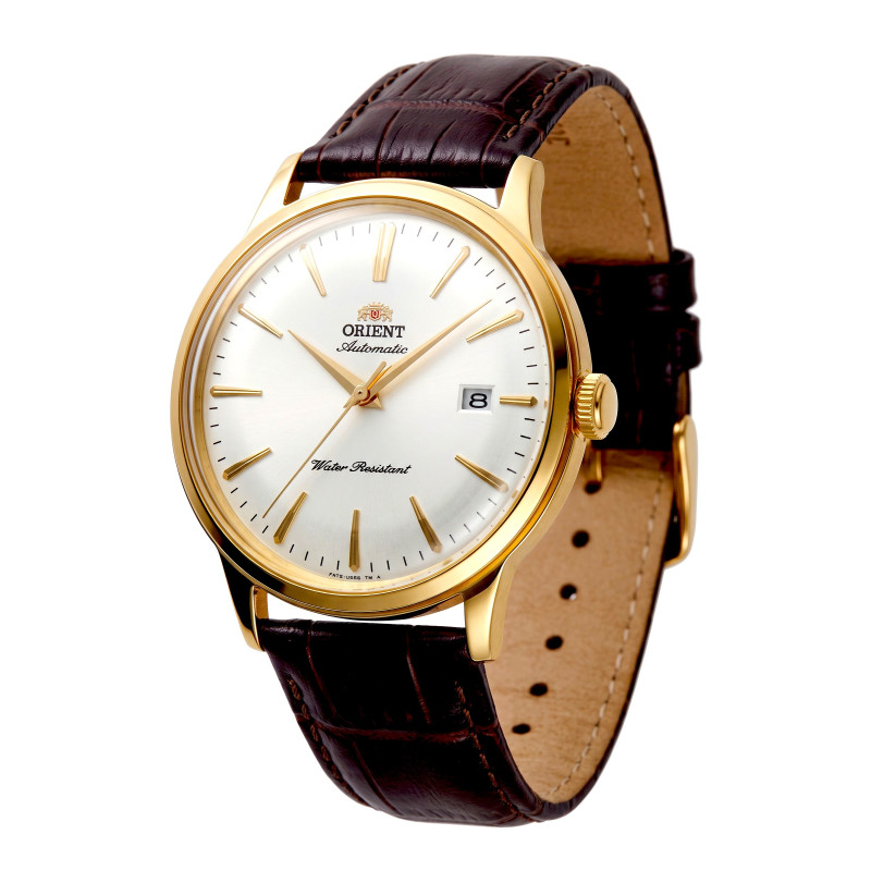 Męski zegarek garniturowy Orient Bambino 40,5mm RA-AC0028S30B złoty