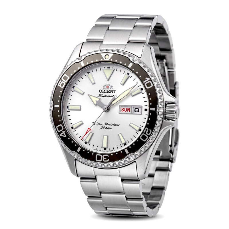 Zegarek nurek Orient Mako III 42mm RA-AA0825S39B biała tarcza bransoleta