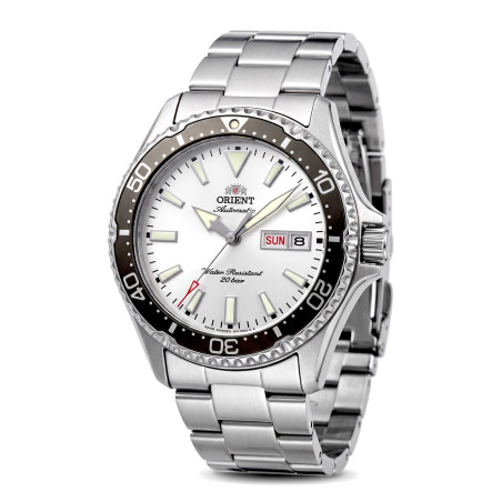 Zegarek nurek Orient Mako III 42mm RA-AA0825S39B biała tarcza bransoleta
