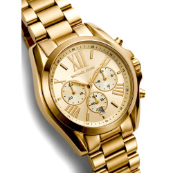 Złoty zegarek damski Michael Kors Bradshaw Chronograph 43mm MK5605