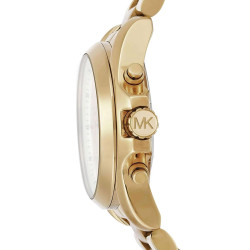 Bok złotej koperty i koronka z logo MK zegarka Michael Kors MK5605