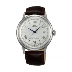 Zegarek męski Orient Bambino 2nd Gen TAC00009W0 biała tarcza brązowy pasek